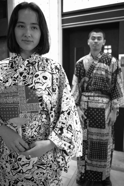 画像8: 髑髏bandana 浴衣 (8)