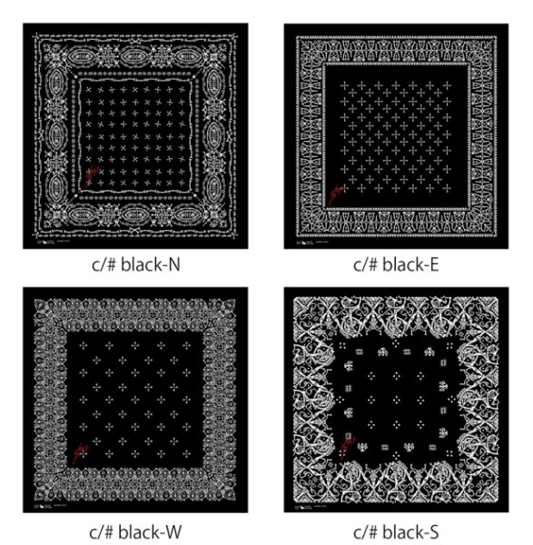 画像1: 髑髏 BANDANA  (1)