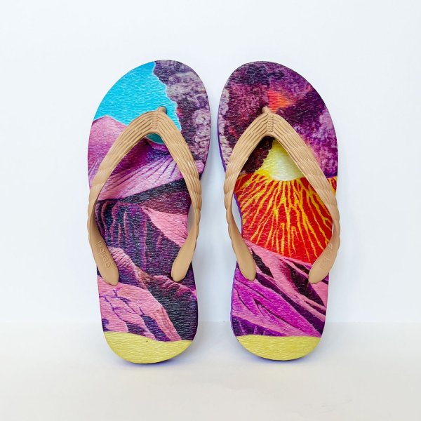 画像4: ビーチサンダル 霧島（ベージュ×パープル）24・27cm (4)