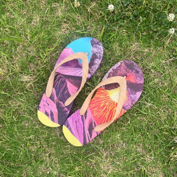 画像6: ビーチサンダル 霧島（ベージュ×パープル）24・27cm (6)