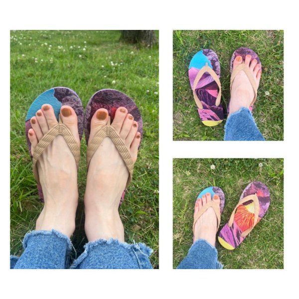 画像8: ビーチサンダル 霧島（ベージュ×パープル）24・27cm (8)