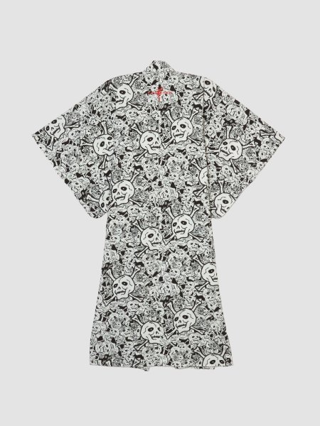 画像2: 雑踏髑髏 浴衣 (2)