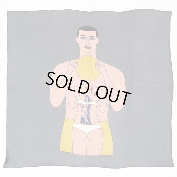 画像1: シルクスカーフ　FRONT TATOO (1)