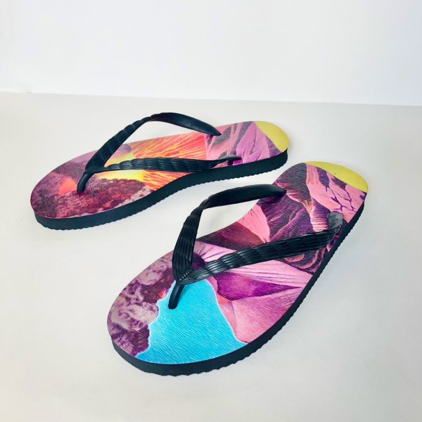 画像2: ビーチサンダル 霧島（ブラック×ブラック） 28cm (2)