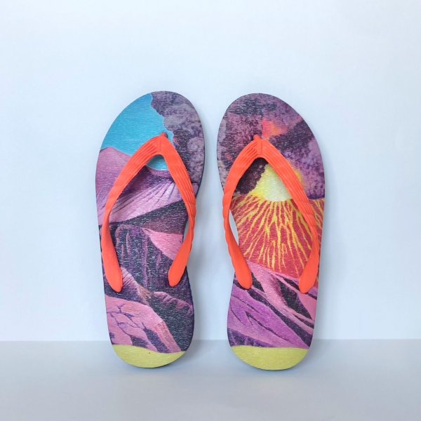 画像4: ビーチサンダル 霧島（オレンジ×ネイビー） 26cm (4)