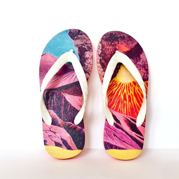 画像4: ビーチサンダル 霧島（ホワイト×オレンジ）24cm (4)