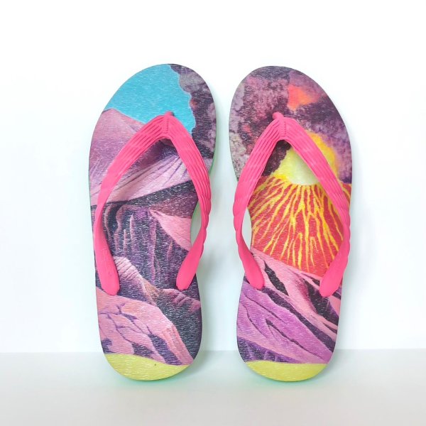 画像4: ビーチサンダル 霧島（ピンク×グリーン）25cm (4)