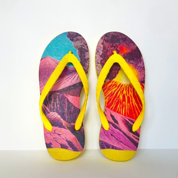 画像4: ビーチサンダル 霧島（イエロー×イエロー） 27cm (4)