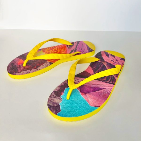 画像2: ビーチサンダル 霧島（イエロー×イエロー） 27cm (2)