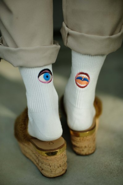 画像24: 靴下　WORD AND IMAGE 刺繍 (24)