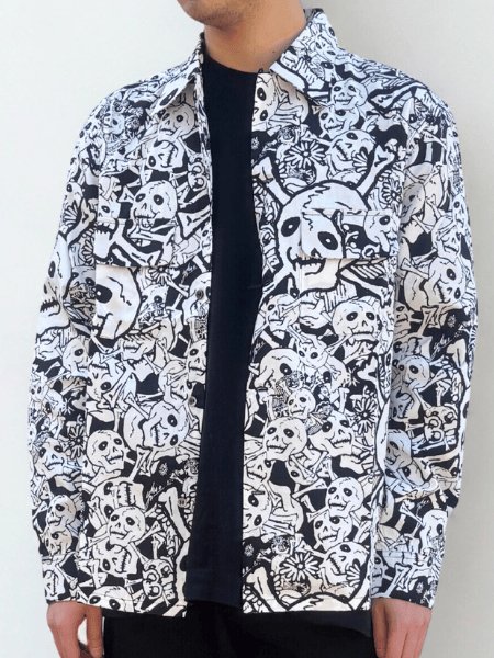 画像1: 雑踏髑髏 L/S shirts (1)