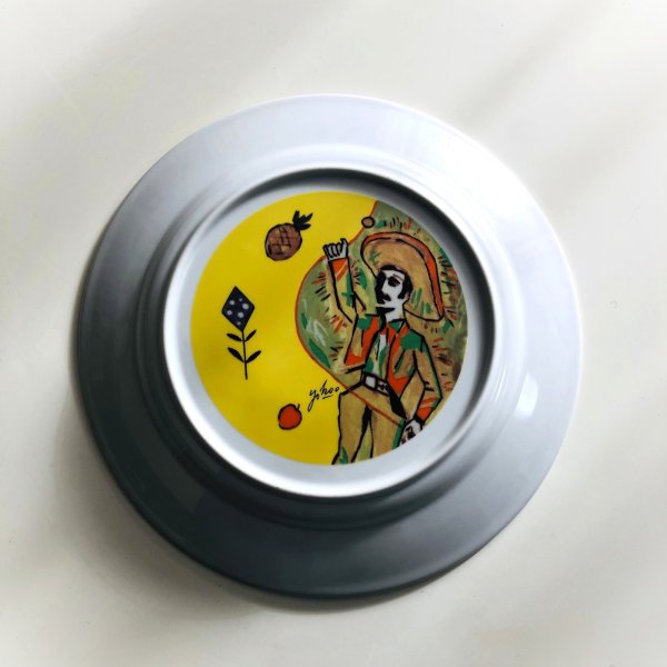 画像5: ミート皿 BLUE YELLOW (5)