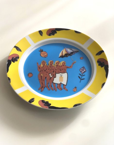 画像4: ミート皿 BLUE YELLOW (4)
