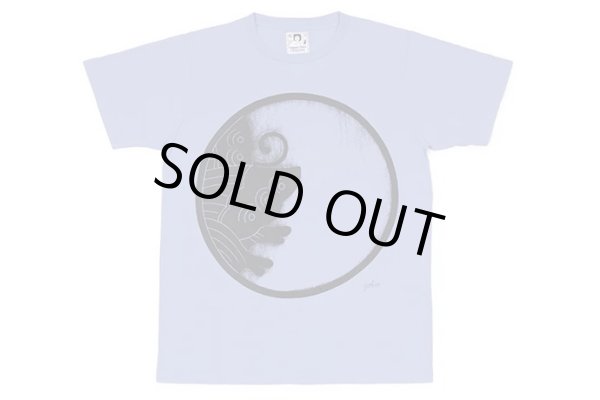 画像1: Tシャツ　円の中の蝶　ブルー　Sサイズ (1)