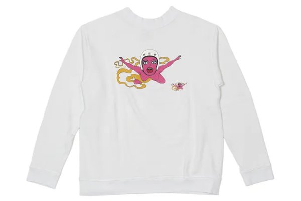 画像1: L/S SWEAT　路頭劇　WHITE　Mサイズ (1)