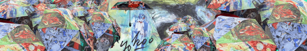 横尾忠則 連画の河　折り畳み傘 晴雨兼用UVカット（自動開閉） [YZ141]